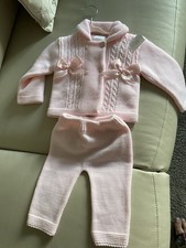 Baby Girls Pink Knitted Spanish Outfit