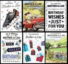 BROTHER IN LAW BIRTHDAY CARD Quality Cards Great Choice of Design Brother-in-law