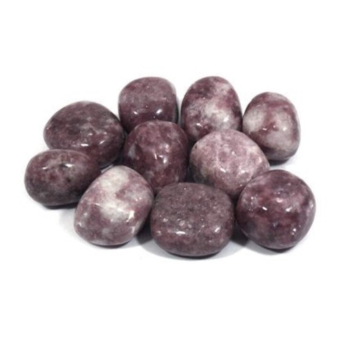 Lepidolite tumble stone - lepidolite, –