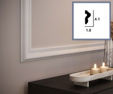 Dado Chair Rail Panel Frame Moulding Strong Primed Polymer Ogee CR33 Kovex