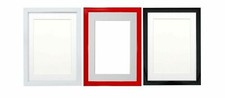 Black Or White Gloss Picture Frames With Quality Black White And Ivory Mounts A4