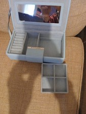 Dulwich Designs Duck Egg Blue Leather Jewellery Storage Box