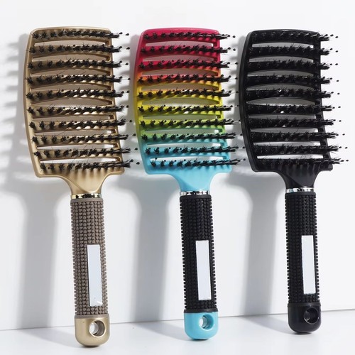 Curved detangling hair brush - detangling,