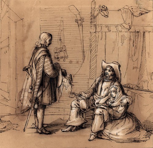 Pen ink drawing classical - &,