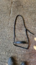 Black Leather Drop Noseband Full Size