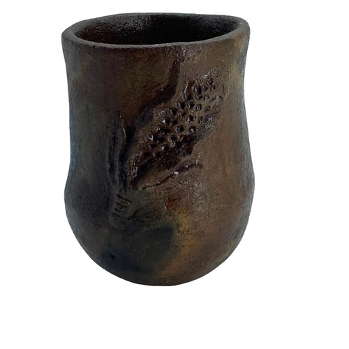 Vintage glazed clay crude corn - vintage,