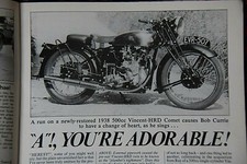 Classic Motorcycle Sept 1984  VINCENT "Comet", 1928 Junior TT, TAVENER, HAGGLUND