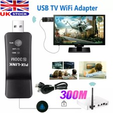 UK Samsung Capable Smart TV LAN Adapter Ethernet WiFi Wireless Dongle 300M RJ-45