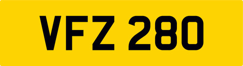 Vfz 280 dateless number plate - 280,