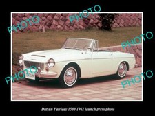 OLD LARGE HISTORIC PHOTO OF 1962 DATSUN FAIRLADY 1500 LAUNCH PRESS PHOTO