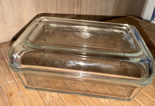 Vintage pyrex glass butter - glass,