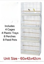 4 stack - Bird Breeding Cages Budgies Canary Finch