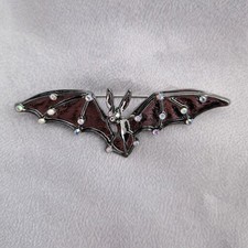 Gothic Rhinestone Black Bat