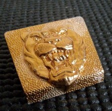 Vintage Jaguar XJ Series Gold Plated Bonnet Badge Insert Emblem