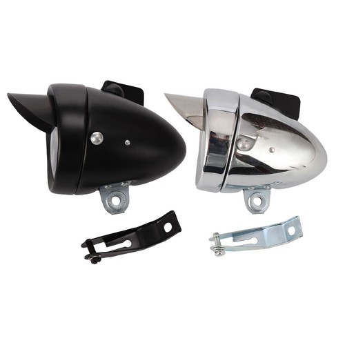 Chrome vintage bicycle light - chrome,