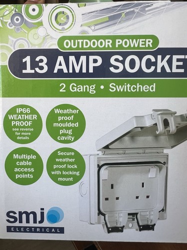 Smj 13amp weatherproof double - 13amp,