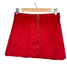 Zara red Leather Suede O Ring