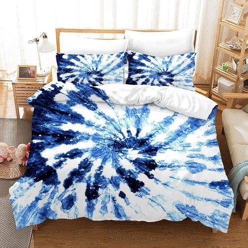 Blue tie dye - blue, quilt