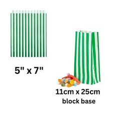 CANDY STRIPE PAPER BAGS SWEET FAVOUR BUFFET GIFT SHOP PARTY SMALL MEDIUM UK