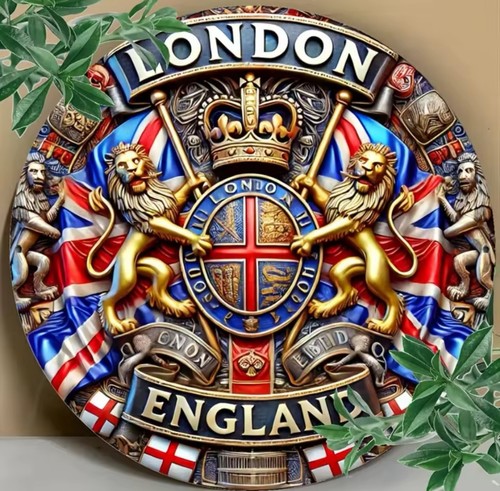 Enamel style metal tin - style, sign