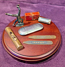 Collection of Bijouterie / Curios - inc Mini Harmonica, Spirit Level, Vesta Case
