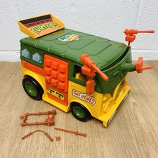 Vintage Playmates TMNT Ninja Turtles Party Wagon Vehicle Playset Incomplete