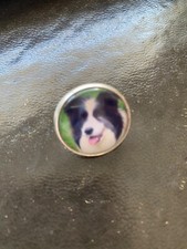 Border Collie Dog 25mm Metal Brooch