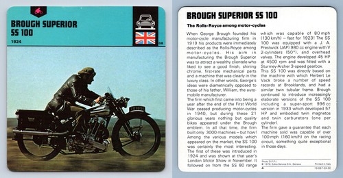 Brough superior 100 1924 gt - ss,
