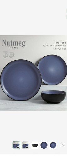 12pc stoneware dinner set - stoneware,