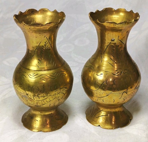 Pair antique chinese brass - antique,