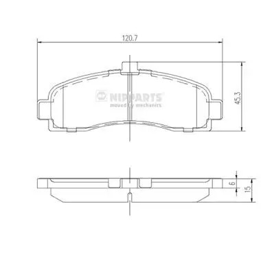 Brake pads front axle - front,