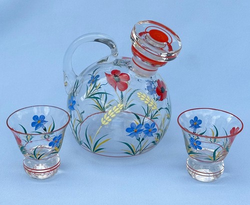 Vintage handpainted glass - vintage,