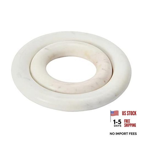 Set white marble trivets - of,