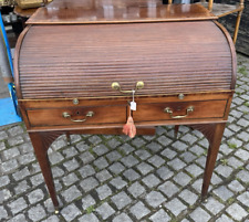 Good Georgian Mahogany Tambour Front Pull Out Desk Lockable With Original Key
