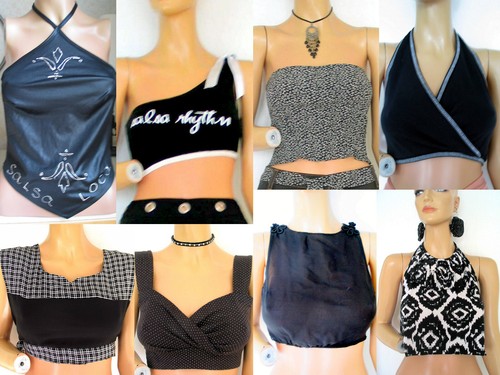 Vtg sexy black w cropped - vtg,