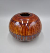 An Ovoid Studio Pottery Squat Vase By Woburn Pottery.
