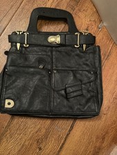 Mischa Barton Large Bag Black Gold Zip