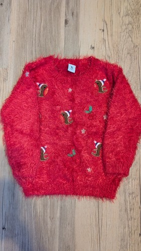 Girls fluffy robin jumper - fluffy,
