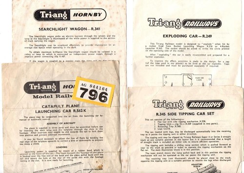 Tri ang hornby - hornby, instructions