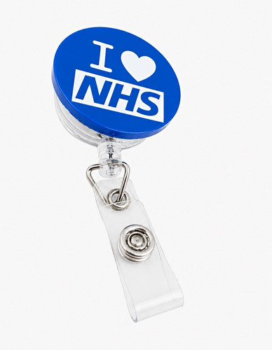 Nhs logo retractable badge - id,