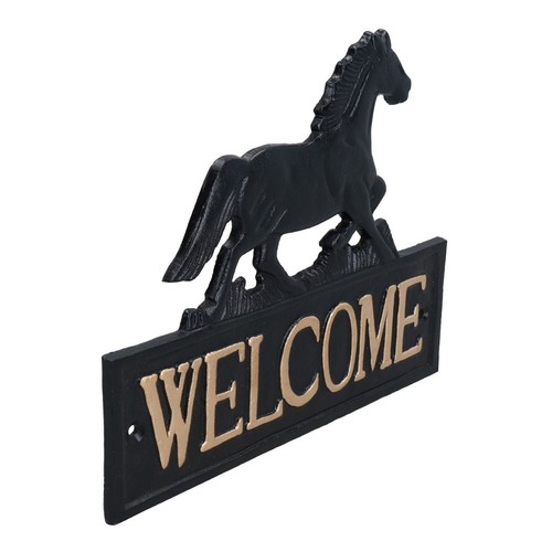 Horse welcome cast - horse, sign