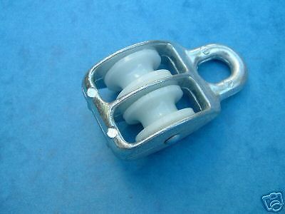 15mm double pulley - block, fixed