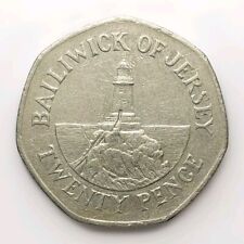 Bailiwick Of Jersey 20 Pence 2002 Copper-nickel Coin Lighthouse Z637