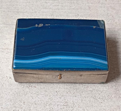 Antique blue agate pocket - agate,