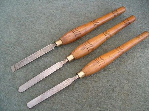 Three woodturning tools - woodturning, by