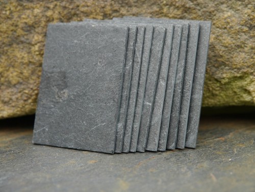 Real slate halves roof - halves,