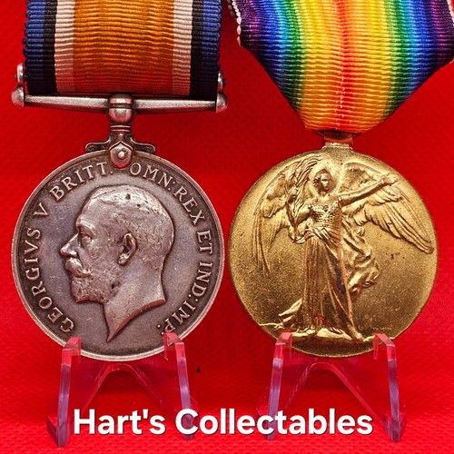 Ww1 war victory medal pair - ww1,