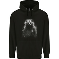 Mystical Grizzly Bear Mens 80% Cotton Hoodie