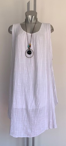 Italian sleeveless plain loose - sleeveless,