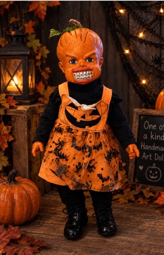 Ooak pumkin polly horror - pumkin,